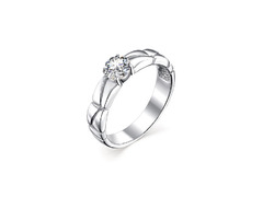 Серебряное кольцо с кристаллом SWAROVSKI